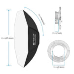PULUZ 95cm スピードライトフラッシュ オクタゴンパラボリックソフトボックス ボーエンズマウントディフューザー、95cm オクタングル