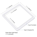 PULUZ ミニLED撮影影なしライトパネルパッド＋スタジオ撮影テントボックス アクリル素材 20cm x 20cm 有効面積, 20cm（2 LED）＋影なしライト