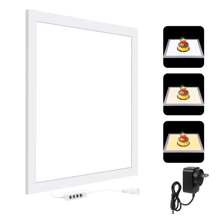 PULUZ 1000LM LED アクリル ノーポーラ 調光なし シャドウレス ライトパッド スイッチ付き 40cm フォトスタジオボックス用、ライト(US)、ライト(UK)、ライト(EU)