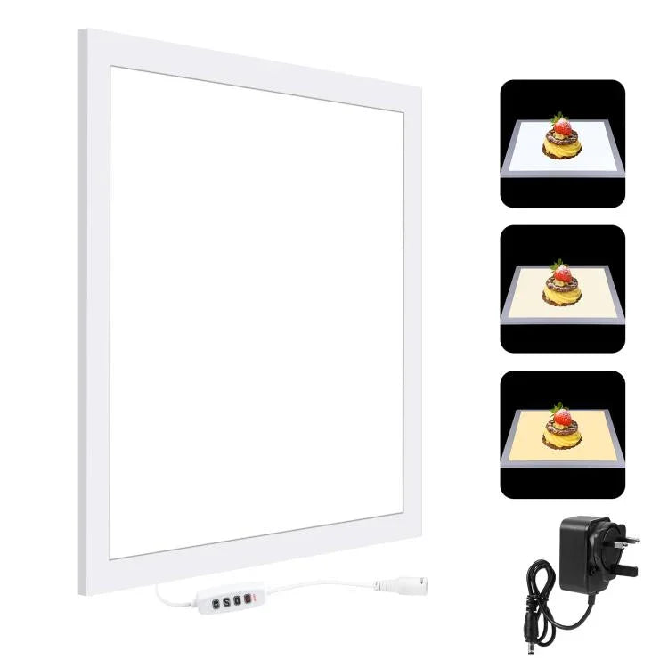 PULUZ 1000LM LED アクリル ノーポーラ 調光なし シャドウレス ライトパッド スイッチ付き 40cm フォトスタジオボックス用、ライト(US)、ライト(UK)、ライト(EU)
