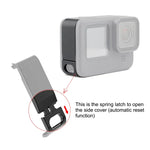 PULUZ GoPro HERO13 Black /12 Black /11 Black /10 Black /9 Black用金属製バッテリー側面インターフェースカバー、金属プラスチック側面カバー