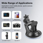 PULUZ 車用吸盤マウント ネジ＆三脚マウントアダプター＆収納バッグ付き GoPro、Insta360、DJIおよびその他アクションカメラ用, 吸盤マウント