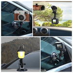 PULUZ 車用吸盤マウント ネジ＆三脚マウントアダプター＆収納バッグ付き GoPro、Insta360、DJIおよびその他アクションカメラ用, 吸盤マウント