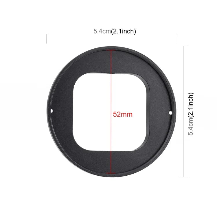 PULUZ 52mm UVレンズフィルター GoPro HERO12 Black /11 Black Mini /11 Black /10 Black /9 Black用、アダプターリング付き、UVフィルター