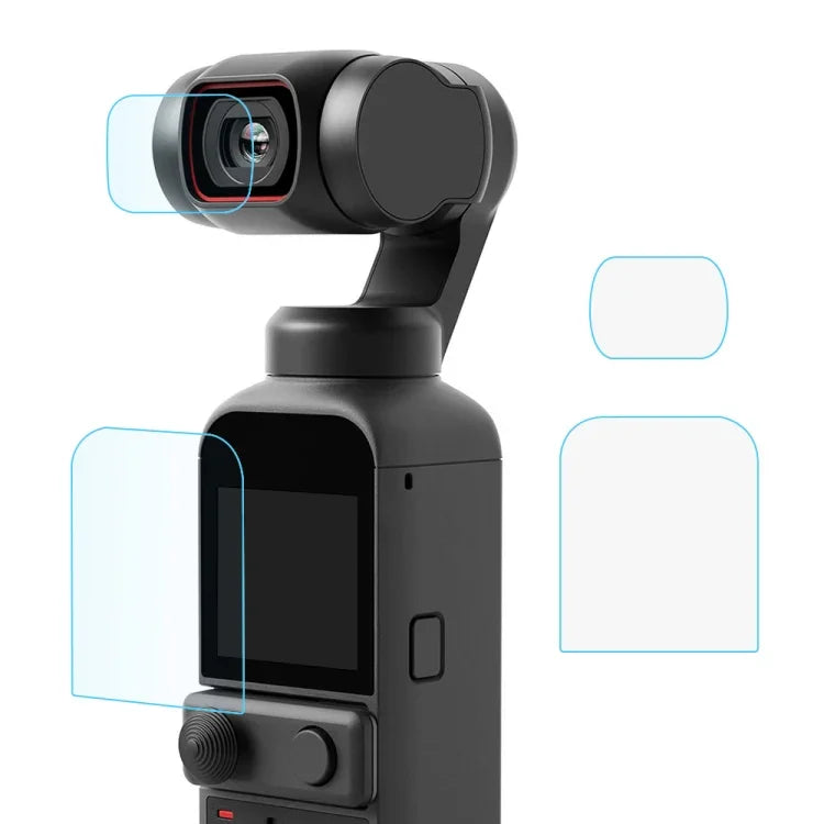 PULUZ 9H 2.5D HD強化ガラスレンズプロテクター＋スクリーンフィルム DJI OSMO Pocket 2用、DJI OSMO Pocket 2用