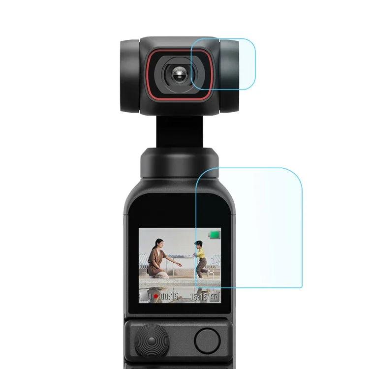 PULUZ 9H 2.5D HD強化ガラスレンズプロテクター＋スクリーンフィルム DJI OSMO Pocket 2用、DJI OSMO Pocket 2用