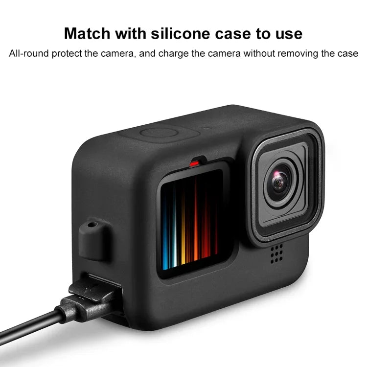 PULUZ GoPro HERO13 Black /12 Black /11 Black /10 Black /9 Black用POMプラスチックバッテリーサイドインターフェースカバー、POMプラスチックサイドカバー