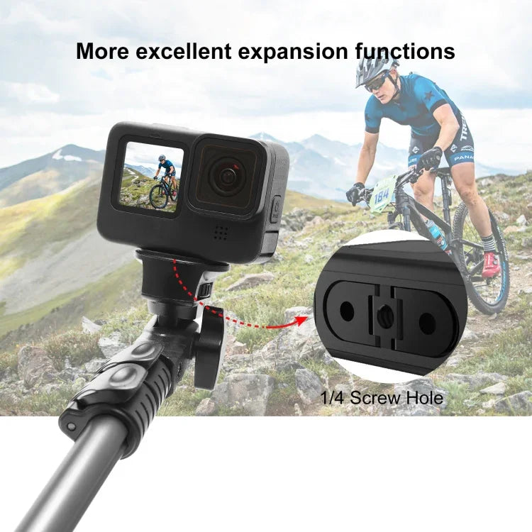 PULUZ GoPro HERO 4K 2024 / HERO13 Black /12 Black /11 Black /11 Black mini /10 Black /9 Black /8 Black / Max用折りたたみ指トライポッドマウントアダプター、GoPro HERO13 Black用折りたたみ指トライポッド