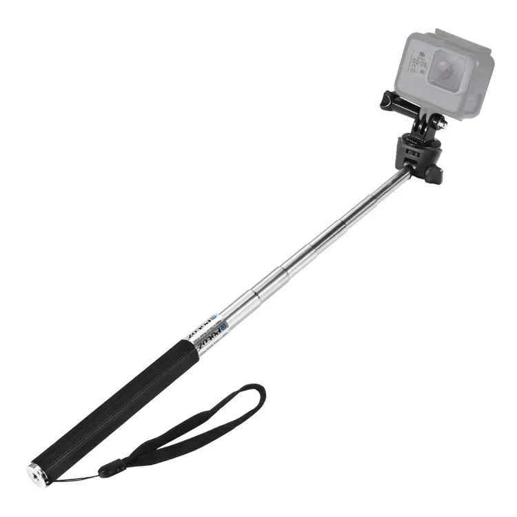 PULUZ GoPro、Insta360、DJIおよびその他のアクションカメラ用伸縮式ハンドヘルド自撮りモノポッド、長さ：22.5-80cm、長さ：22.5-100cm