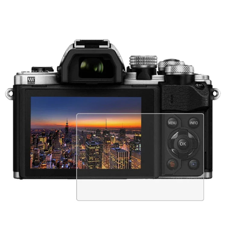 PULUZ 2.5D 9H Tempered Glass Film for Olympus EM10 / II / III / OM-D / EM-1/ II / III / E-P5 / E-PL7 / E-PL8 / 8 / 9 EM5 II / PEN-F / EM1X, Nikon 1V3, Panasonic GF6 / G99 / GX7III GX8 / GH3, Fujifilm X-H1, For Olympus EM10 / EM10-2