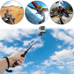 PULUZ GoPro、Insta360、DJIおよびその他のアクションカメラ用伸縮式ハンドヘルド自撮りモノポッド、長さ：22.5-80cm、長さ：22.5-100cm