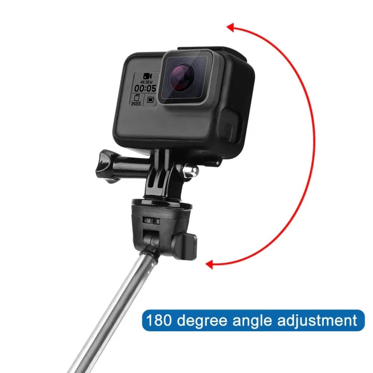 PULUZ GoPro、Insta360、DJIおよびその他のアクションカメラ用伸縮式ハンドヘルド自撮りモノポッド、長さ：22.5-80cm、長さ：22.5-100cm