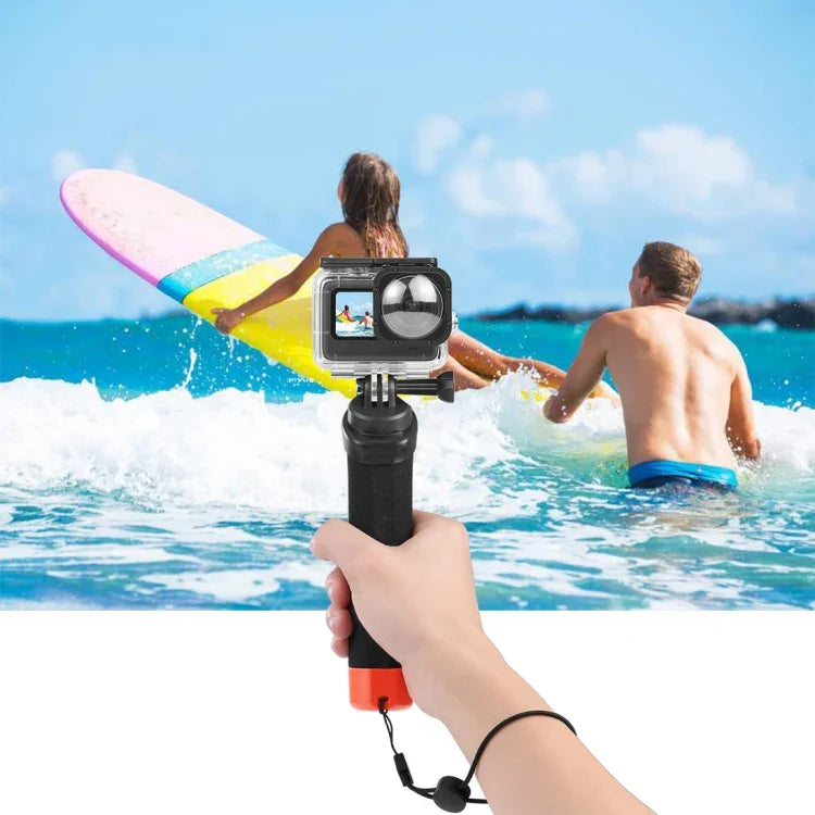 PULUZ GoPro、Insta360、DJIおよびその他のアクションカメラ用浮遊フォームハンドグリップ 浮力ロッド ストラップ＆クイックリリースベース付き、フォーム浮遊ハンドグリップ
