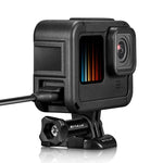 PULUZ 充電式PAフレームマウントケージ 冷却シュー ベーススロット付き GoPro HERO13 Black /12 Black /11 Black /11 Black Mini /10 Black /9 Black用、充電式PAフレームマウント