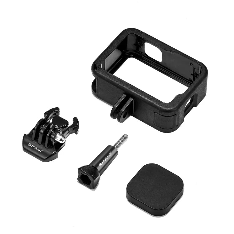 PULUZ 充電式PAフレームマウントケージ 冷却シュー ベーススロット付き GoPro HERO13 Black /12 Black /11 Black /11 Black Mini /10 Black /9 Black用、充電式PAフレームマウント