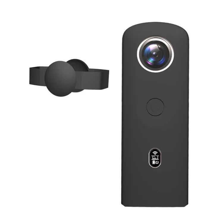 PULUZ シリコン保護ケース レンズカバー付き Ricoh Theta SC2 360度パノラマカメラ用、Ricoh Theta SC2用シリコンケース（ブラック）