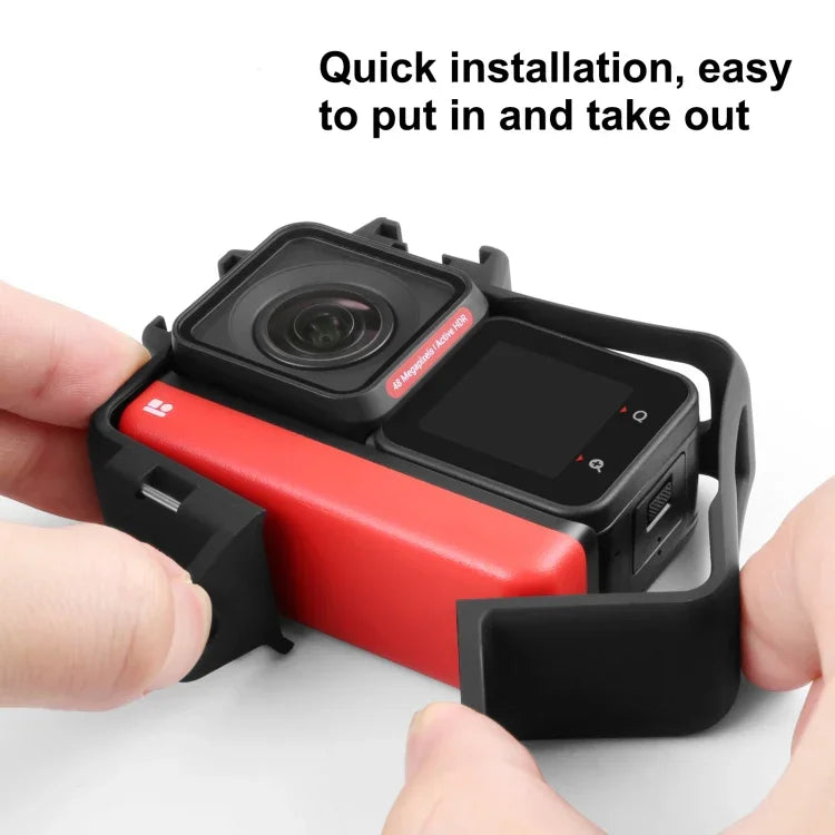 PULUZ Insta360 One RS 360エディション用レンズガード付きプラスチックフレームケース、Insta360 One RS 360エディション用レンズガード付きフレームケース