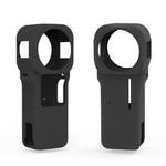 PULUZ Insta360 One RS 1インチ 360エディション用レンズカバー付きシリコン保護ケース、シリコンケース（ブラック）、シリコンケース（レッド）