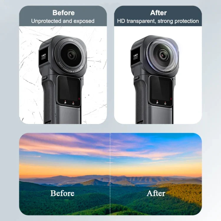 PULUZ Insta360 ONE RS 1インチ 360エディション用レンズガードPC保護カバー、レンズガード