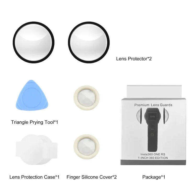 PULUZ Insta360 ONE RS 1インチ 360エディション用レンズガードPC保護カバー、レンズガード