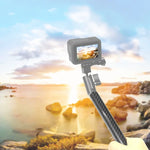 PULUZ 250mm アルミ合金カーボンファイバーフローティング浮力セルフィースティック延長アームロッド GoPro、Insta360、DJIおよびその他のアクションカメラ用、250mm