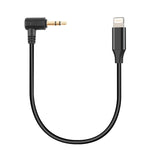 PULUZ 3.5mm TRSオスから8ピンオスライブマイクロフォンオーディオアダプターケーブル、PU3153 / PU3154用、3.5mmから8ピンへ