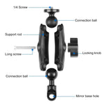 PULUZ バイクホルダーミラーベース穴固定マウント GoProおよびその他のアクションカメラ用、ミラーベース穴マウント