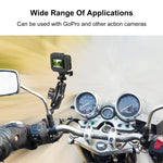 PULUZ バイクホルダーミラーベース穴固定マウント GoProおよびその他のアクションカメラ用、ミラーベース穴マウント