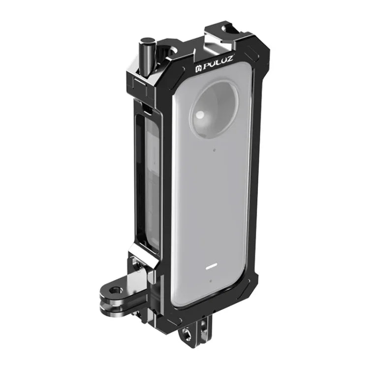 Insta360 X3用 PULUZ 金属製保護ケージリグハウジングフレーム 拡張コールドシューベース＆三脚アダプター付き 金属ケージ US在庫 Insta360 X3用