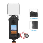 Insta360 X3用 PULUZ 金属製保護ケージリグハウジングフレーム 拡張コールドシューベース＆三脚アダプター付き 金属ケージ US在庫 Insta360 X3用