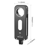Insta360 X3用 PULUZ 金属製保護ケージリグハウジングフレーム レンズプロテクター付き レンズプロテクター付き金属フレーム