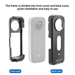 Insta360 X3用 PULUZ 金属製保護ケージリグハウジングフレーム レンズプロテクター付き レンズプロテクター付き金属フレーム