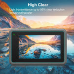 DJI Osmo Action 3用 PULUZ 3-in-1 レンズ前面および背面スクリーン強化ガラス防爆フィルム、DJI Osmo Action 3対応