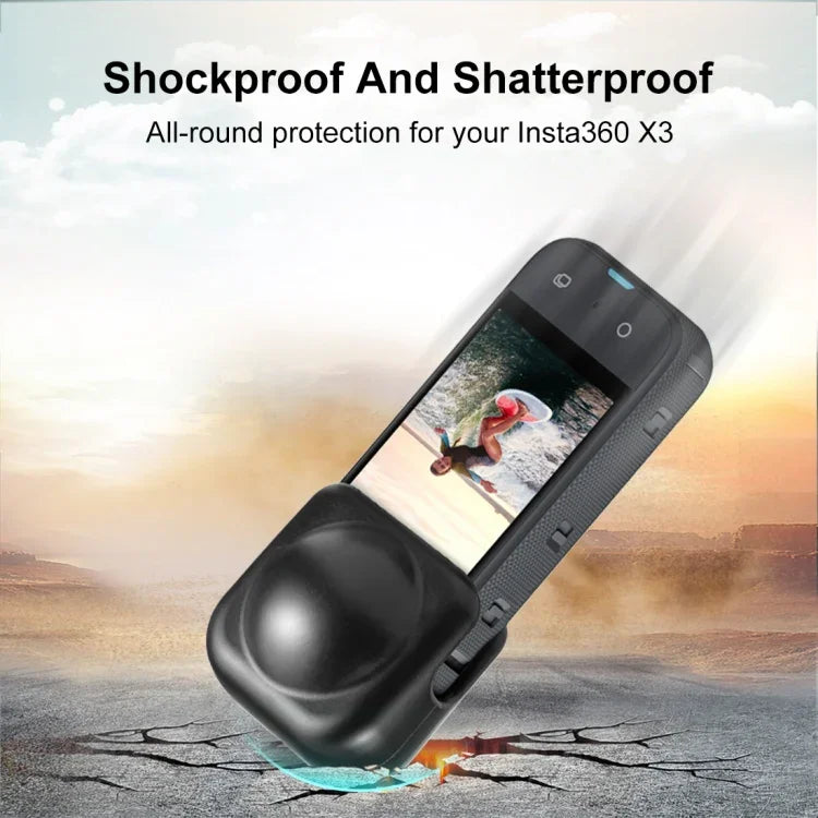 Insta360 X3用 PULUZ シリコン保護レンズカバー、シリコンレンズカバー