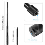 PULUZ 110cm メタル自撮り棒モノポッド インビジブルアダプターベース＆ネジ付き Insta360 One RS / X2 / X3 / X4 / DJI Osmo 360対応、110cmモノポッド