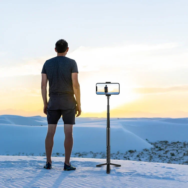 PULUZ 110cm メタル自撮り棒モノポッド インビジブルアダプターベース＆ネジ付き Insta360 One RS / X2 / X3 / X4 / DJI Osmo 360対応、110cmモノポッド