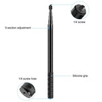PULUZ 157cm メタル自撮り棒モノポッド Insta360 One RS / X2 / X3 / X4 / DJI Osmo 360対応、150cmモノポッド