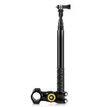 PULUZ バイク・自転車ハンドルバー固定マウントカメラブラケットアダプター モノポッドスタンド付き、バイク用モノポッドスタンド