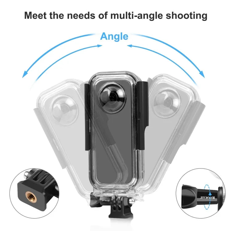 Insta360 X3 PULUZ 30m防水ハウジングケース、30m防水ケース