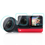 Insta360 One RS用 PULUZ 3-in-1スクリーン＋4Kレンズ＋ライカレンズ強化ガラスフィルム、Insta360 One RS用