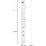 Apple Watch Sport 38mm用 高性能ラバースポーツウォッチバンド ピン＆タック留め具付き