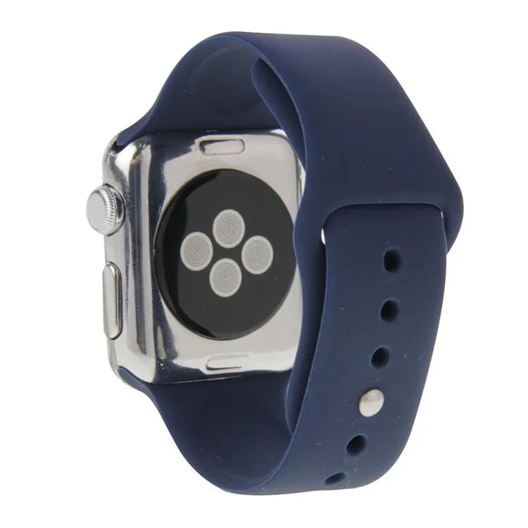 Apple Watch Sport 42mm 用 高性能 長めラバー スポーツウォッチバンド ピン＆タック留め具付き