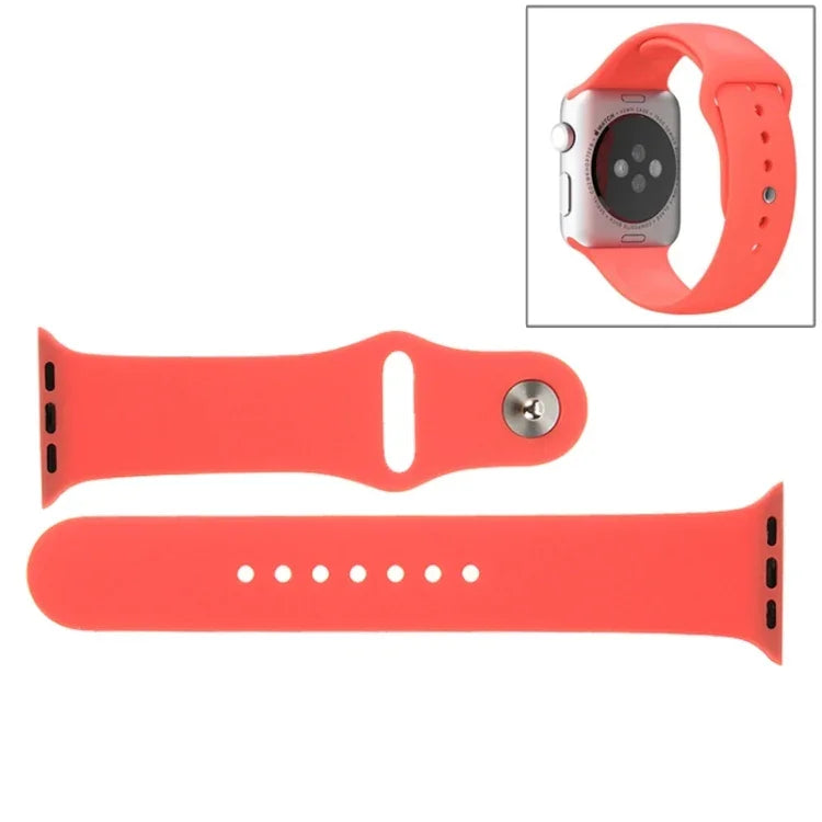 Apple Watch Sport 42mm 用 高性能 長めラバー スポーツウォッチバンド ピン＆タック留め具付き