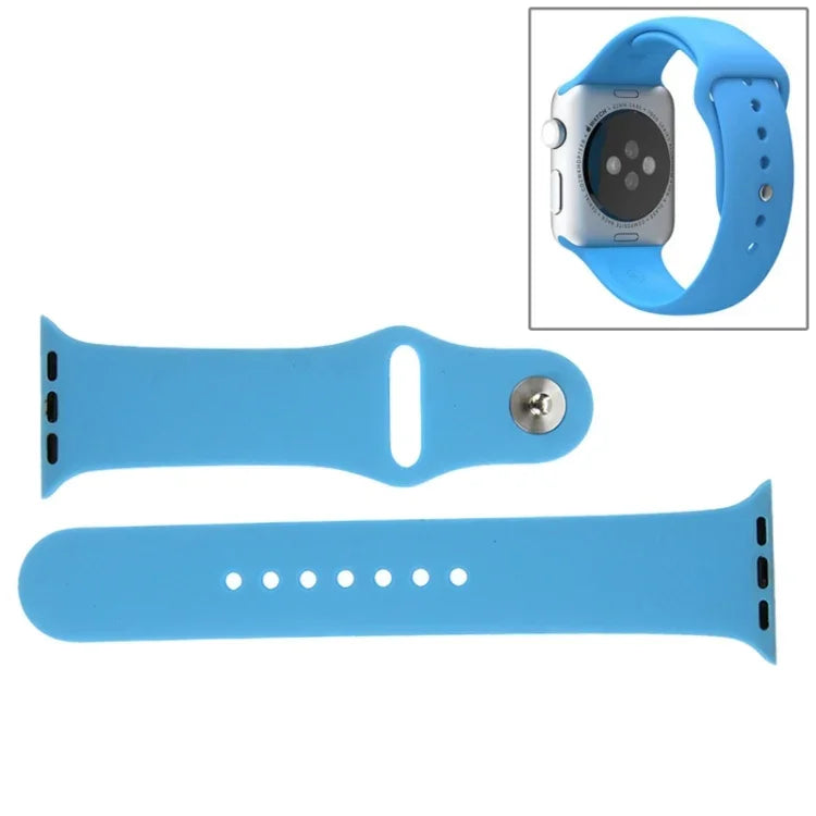 Apple Watch Sport 42mm 用 高性能 長めラバー スポーツウォッチバンド ピン＆タック留め具付き