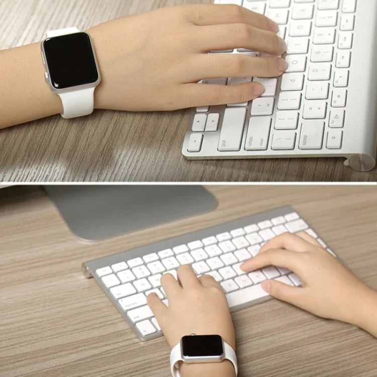 Apple Watch Sport 42mm 用 高性能 長めラバー スポーツウォッチバンド ピン＆タック留め具付き