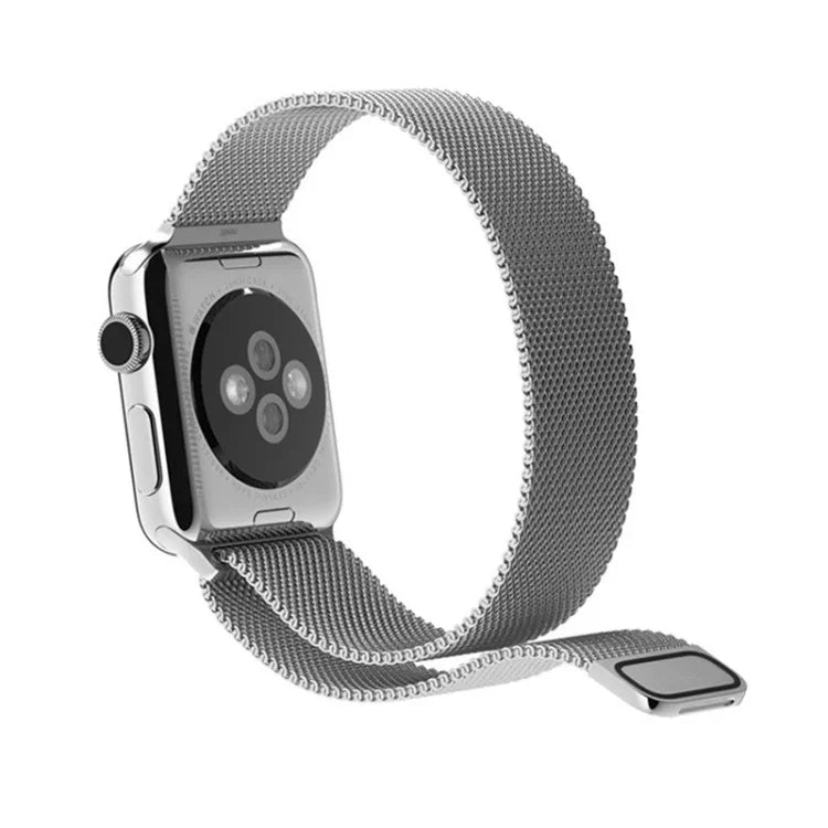 Apple Watch 38mm用 ミラネーゼループ 磁気ステンレススチールウォッチバンド、Apple Watch 38mm用