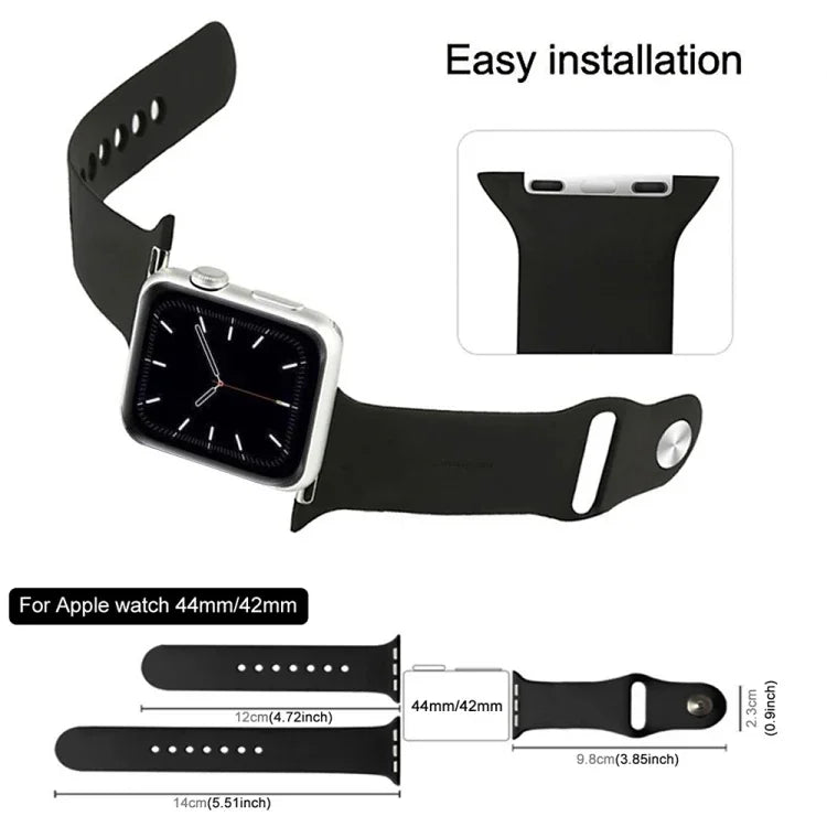 Apple Watch Series 10 42mm / 9&8&7 41mm / SE 3&SE 2&6&SE&5&4 40mm / 3&2&1 38mm用 3-in-1 ラバーストラップ ピンバックル付き、Apple Watch Series 9&8&7 41mm / SE 3&SE 2&6&SE&5&4 40mm用