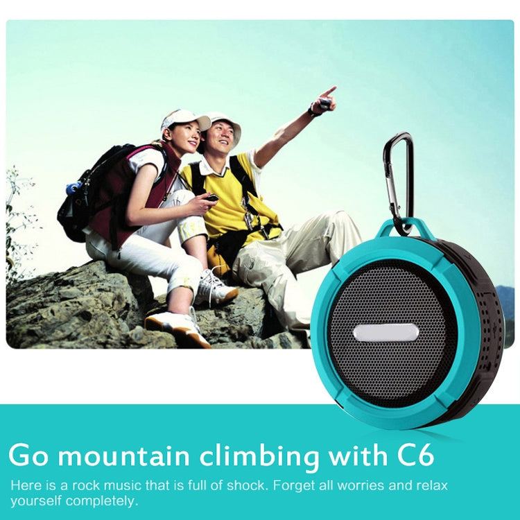 C6 屋外防水Bluetoothスピーカー 吸盤付き、ハンズフリー通話対応
