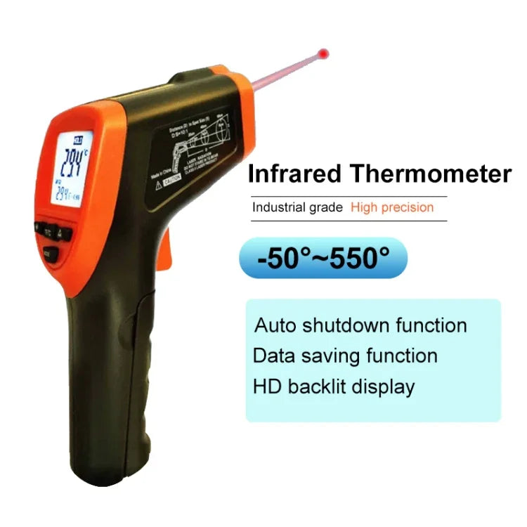 DT-8380 赤外線温度計、温度範囲：-50～550度セルシウス、距離範囲：35cm、赤外線温度計