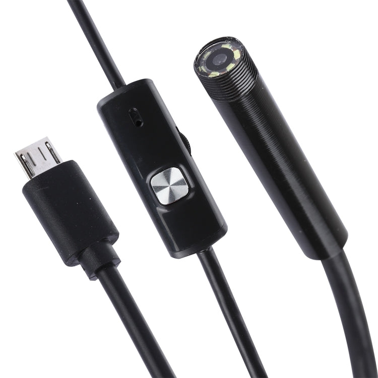防水マイクロUSB内視鏡スネークチューブ検査カメラ 6LED付き OTG対応Androidスマホ用、長さ：1m、レンズ直径：7mm、7mm
